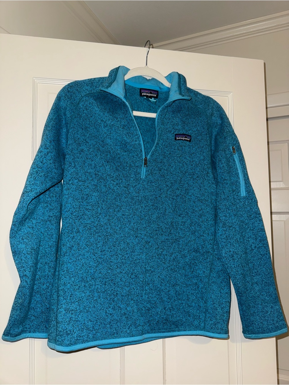 Patagonia Teal Blue Half-Zip Fleece Pullover